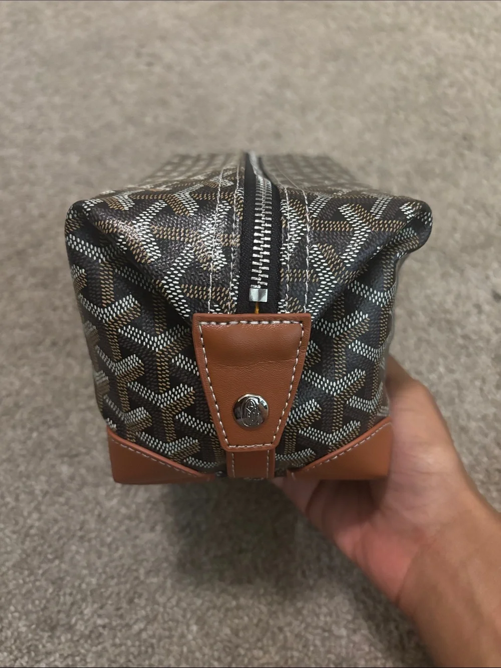 Black & Brown Goyard Toiletry Bag